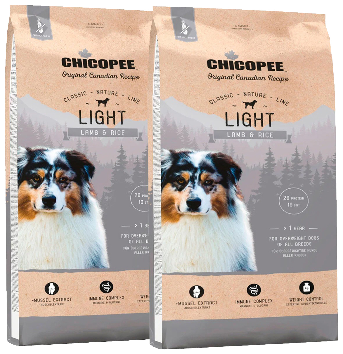 

CHICOPEE CHICOPEE CLASSIC NATURE LINE LIGHT LAMB & RICE диетический для взрослых собак все