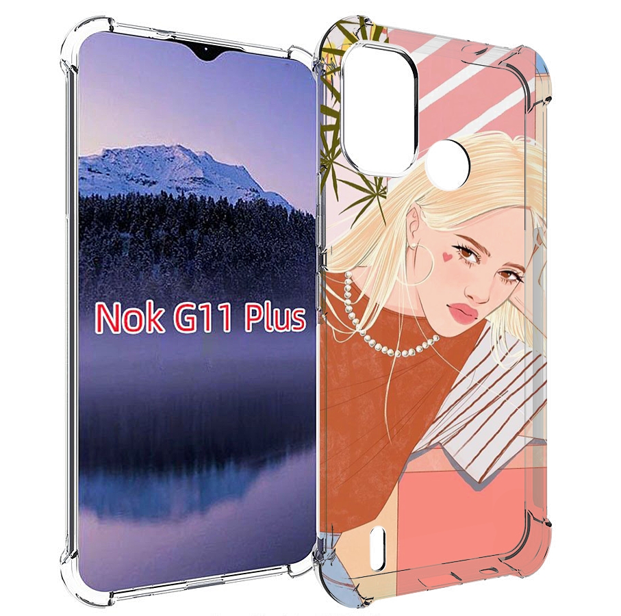 

Чехол MyPads летняя-девочка женский для Nokia G11 Plus, Прозрачный, Tocco