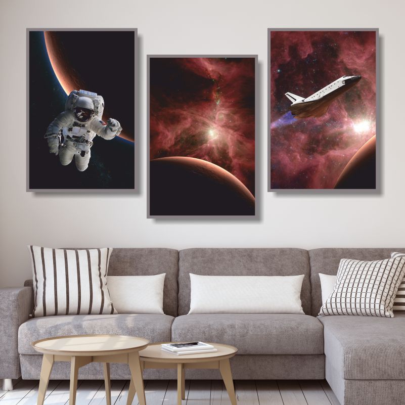 

Набор постеров ПолиЦентр из 3 шт на стену Космос рядом 40х50 см, Наборх3КосмосРядомТип2