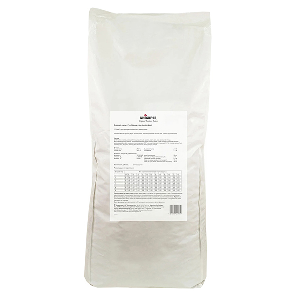 

CHICOPEE CHICOPEE PRO NATURE LINE JUNIOR MAXI для щенков крупных пород с птицей (20 + 20 к