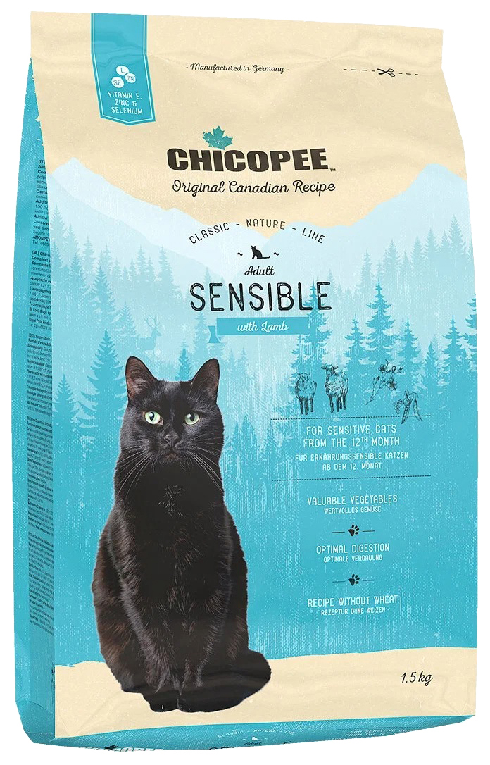 

CHICOPEE CHICOPEE CLASSIC NATURE LINE CAT ADULT SENSIBLE для взрослых кошек с чувствительн