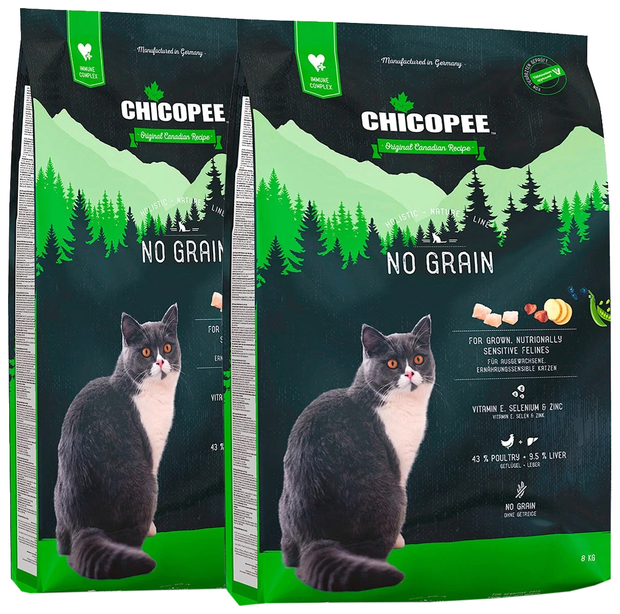 

CHICOPEE CHICOPEE HOLISTIC NATURE LINE CAT ADULT NO GRAIN беззерновой для взрослых кошек с