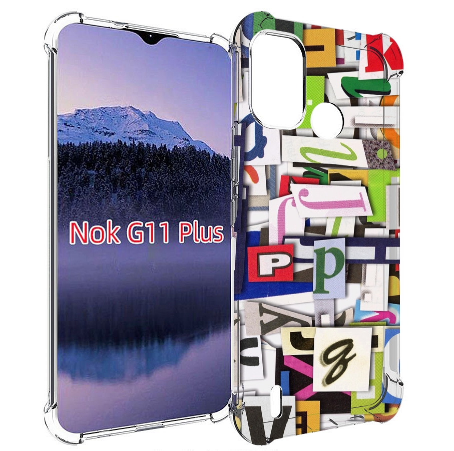 

Чехол MyPads ломанные-буквы для Nokia G11 Plus, Прозрачный, Tocco