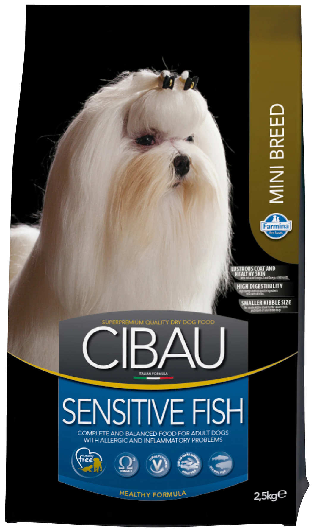 фото Сухой корм для собак farmina cibau sensitive fish mini при аллергии, 2,5 кг, 2 шт