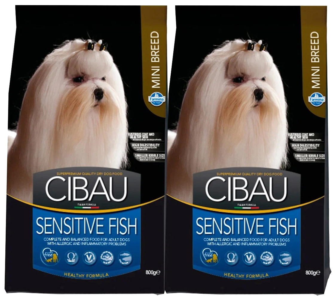 фото Сухой корм для собак cibau sensitive fish mini, при аллергии, с рыбой, 2шт по 800г