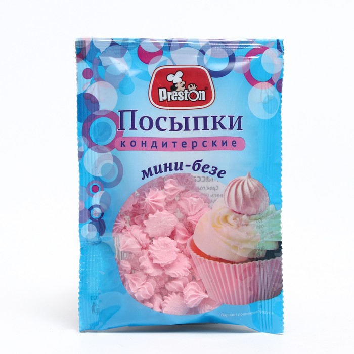 

Посыпки кондитерские декоративные мини безе розовые 25 г, 45 штук