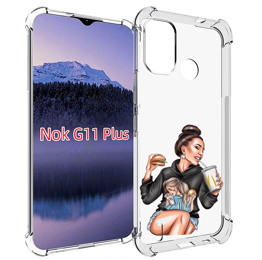 

Чехол MyPads любительница-макдональдс женский для Nokia G11 Plus, Прозрачный, Tocco