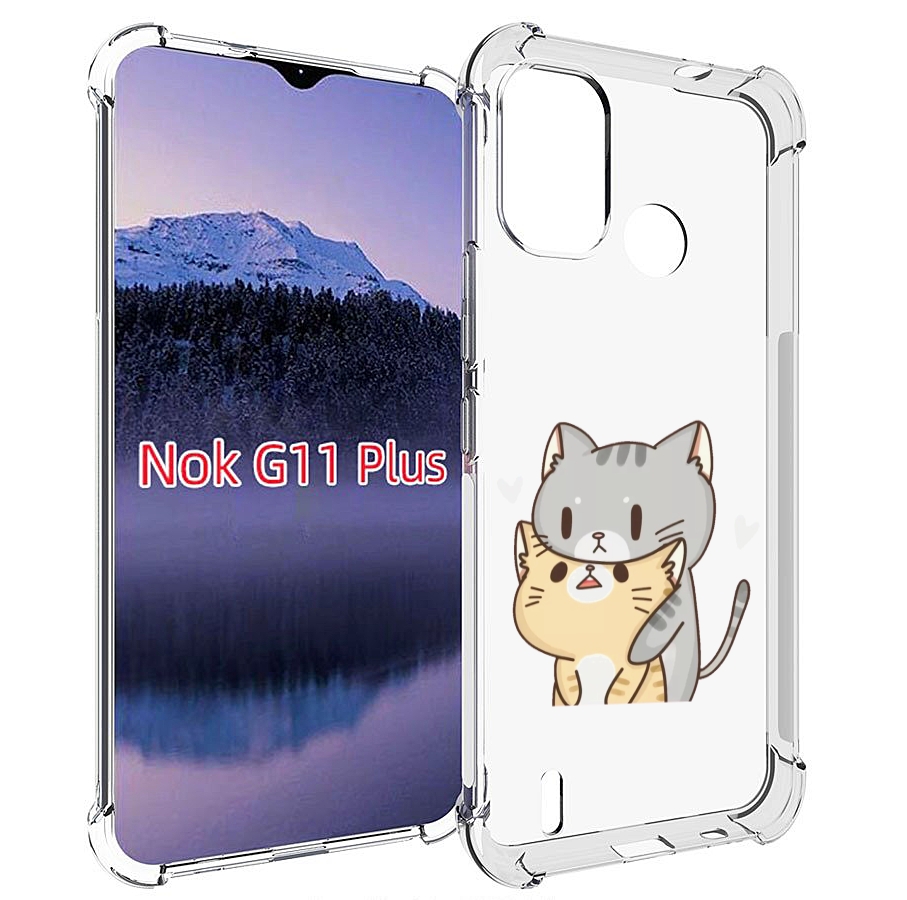 

Чехол MyPads любящие-коты для Nokia G11 Plus, Прозрачный, Tocco