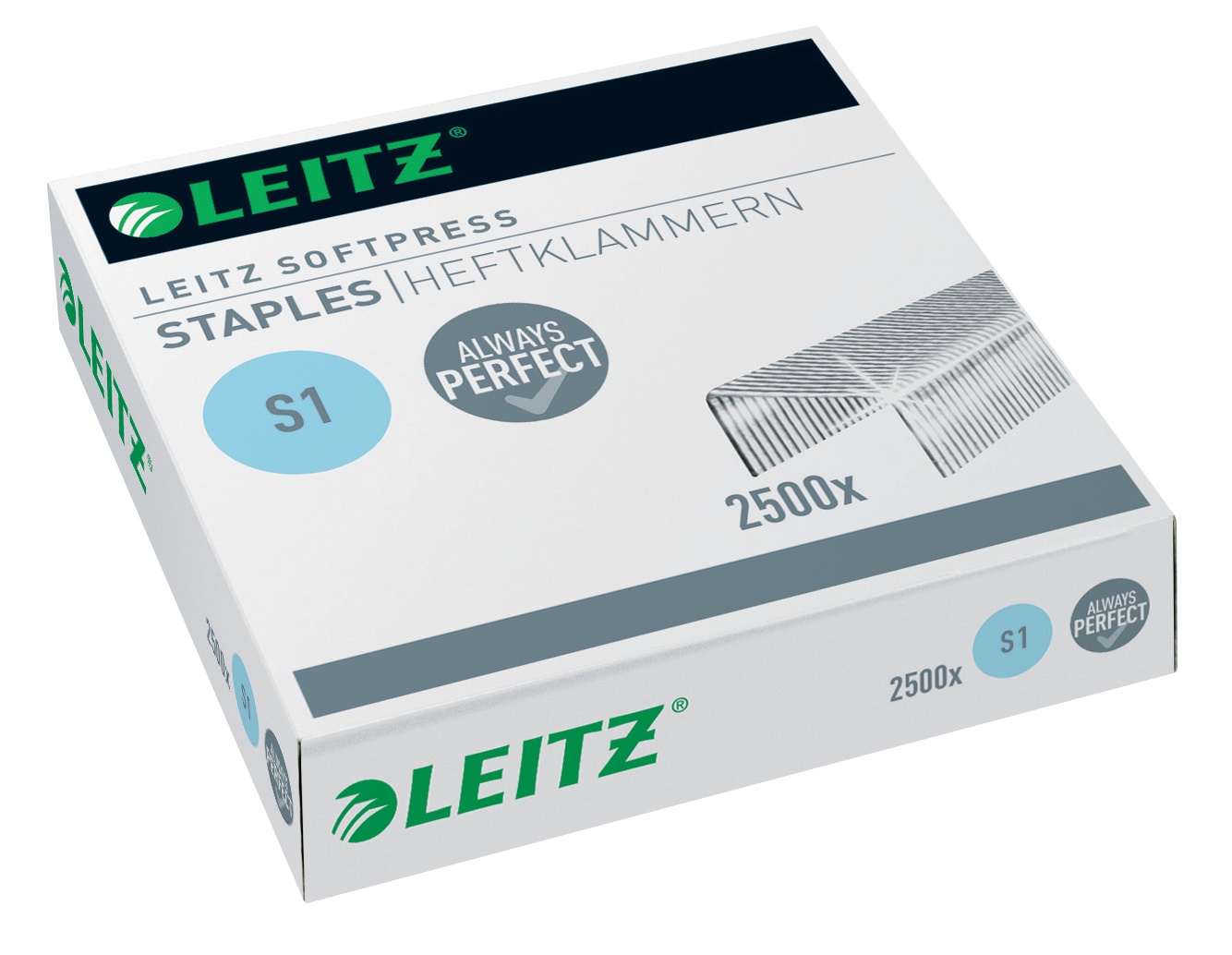 Скобы для степлера Leitz Softpress оцинкованные, (до 30 листов), 2500 штук
