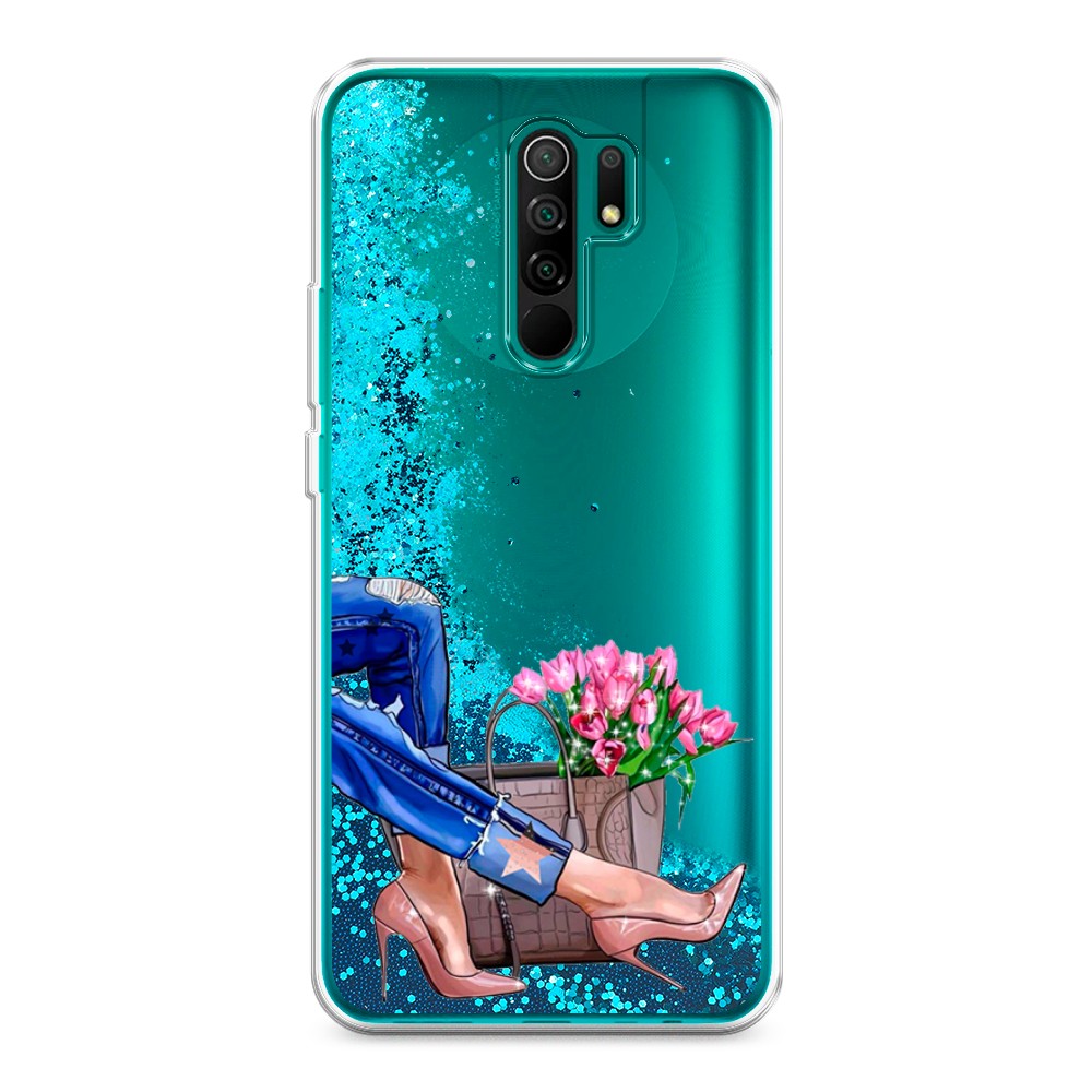 

Жидкий чехол с блестками "Каблучки" на Xiaomi Redmi 9, 38393-1