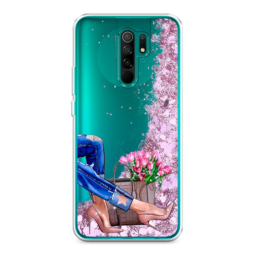 

Жидкий чехол с блестками "Каблучки" на Xiaomi Redmi 9, 38394-1