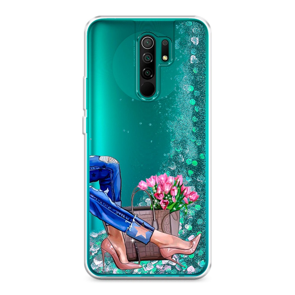 

Жидкий чехол с блестками "Каблучки" на Xiaomi Redmi 9, 38395-1