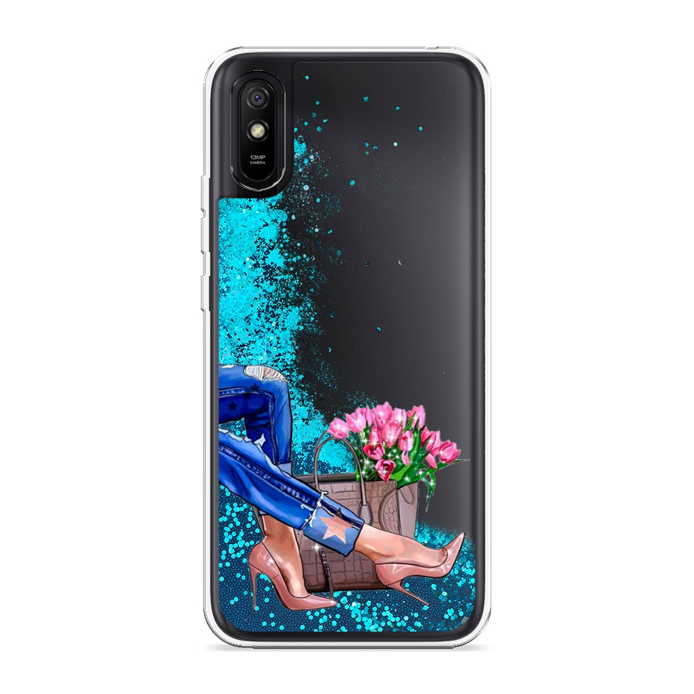 

Жидкий чехол с блестками "Каблучки" на Xiaomi Redmi 9A, 38993-1