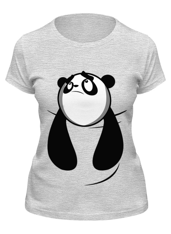 

Футболка женская Printio Панда (panda) серая L, Серый, Панда (panda)