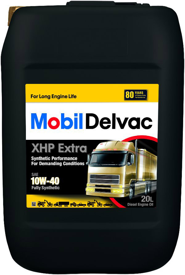 фото Масло моторное синтетическое mobil delvac xhp extra 10w-40 20л (121737) 152712