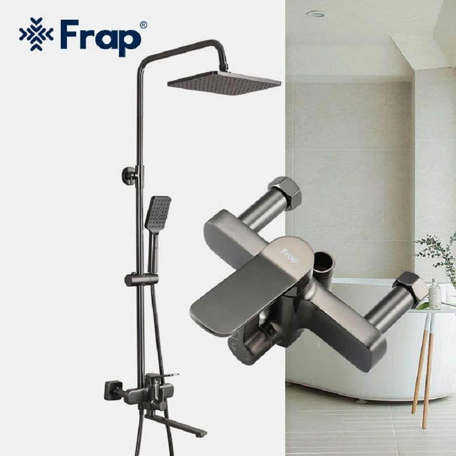 

Душевая система Frap F2462-9 оружейная сталь, Серый, f2462-9