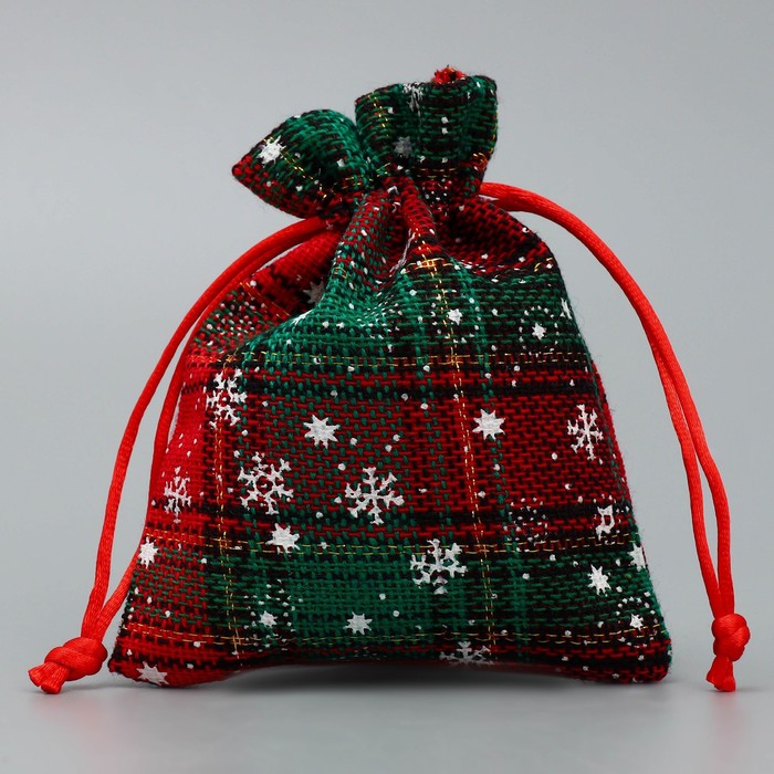 

Мешочек подарочный Дарите Счастье Снежинка 10 х 12 см +/- 1.5 см 5 шт, Разноцветный