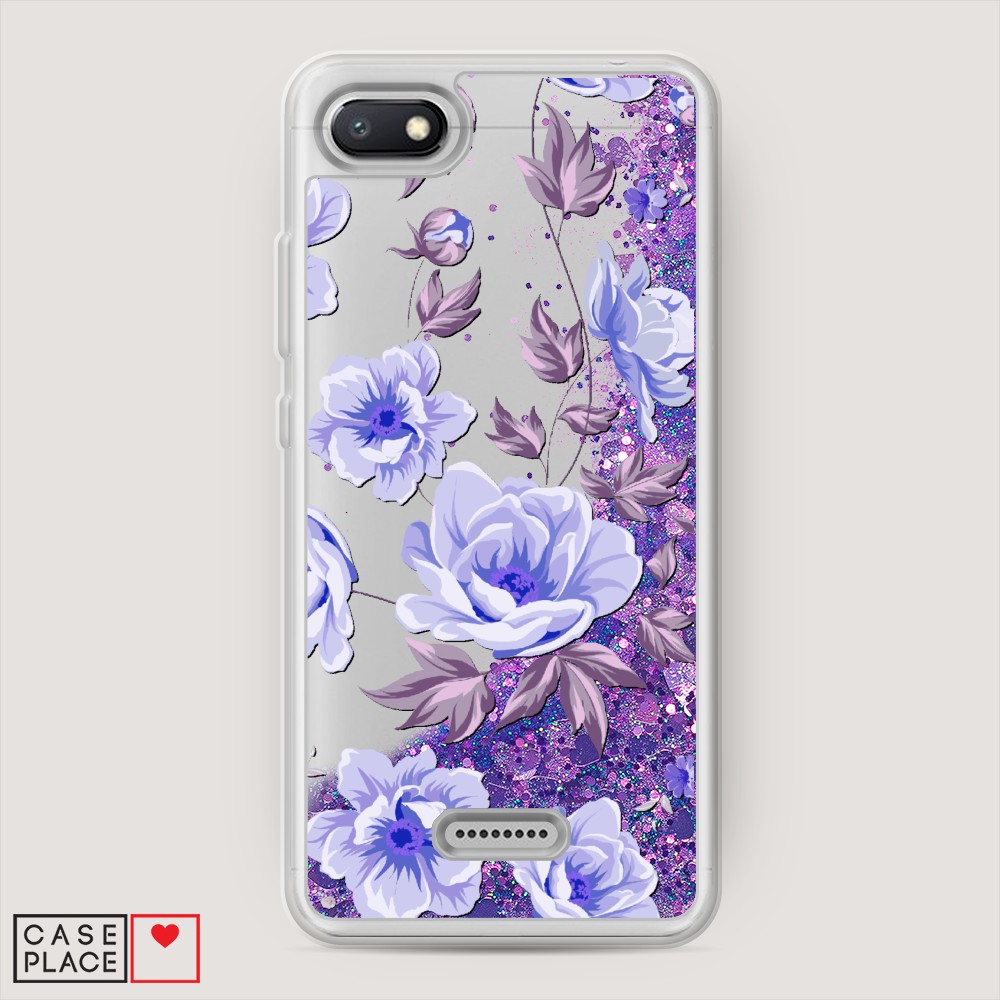 

Жидкий чехол с блестками "Цветочная фантазия 1" на Xiaomi Redmi 6A, 34192-1