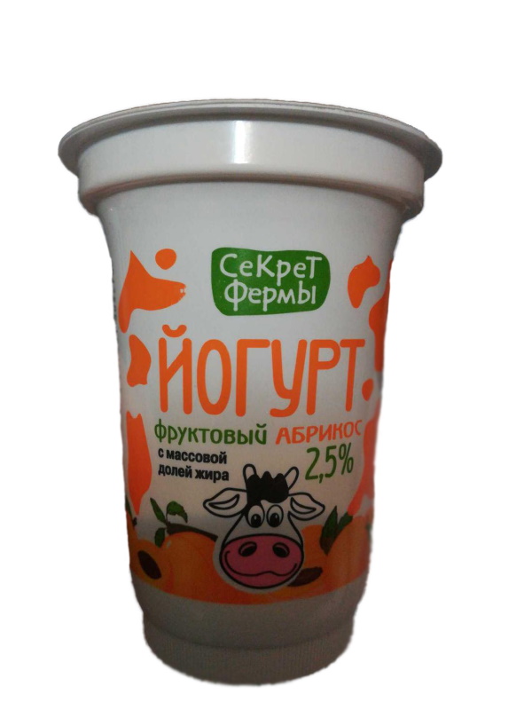 

Йогурт Секрет фермы абрикос 2,5% 380 г