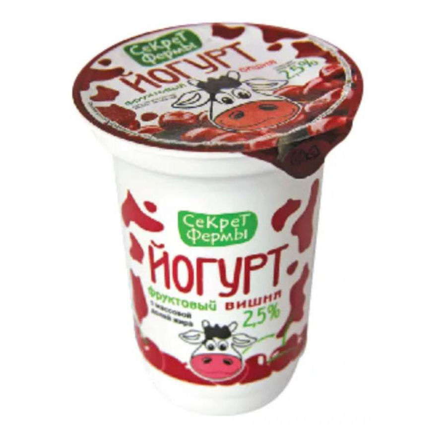 

Йогурт Секрет фермы вишня 2,5% 380 г