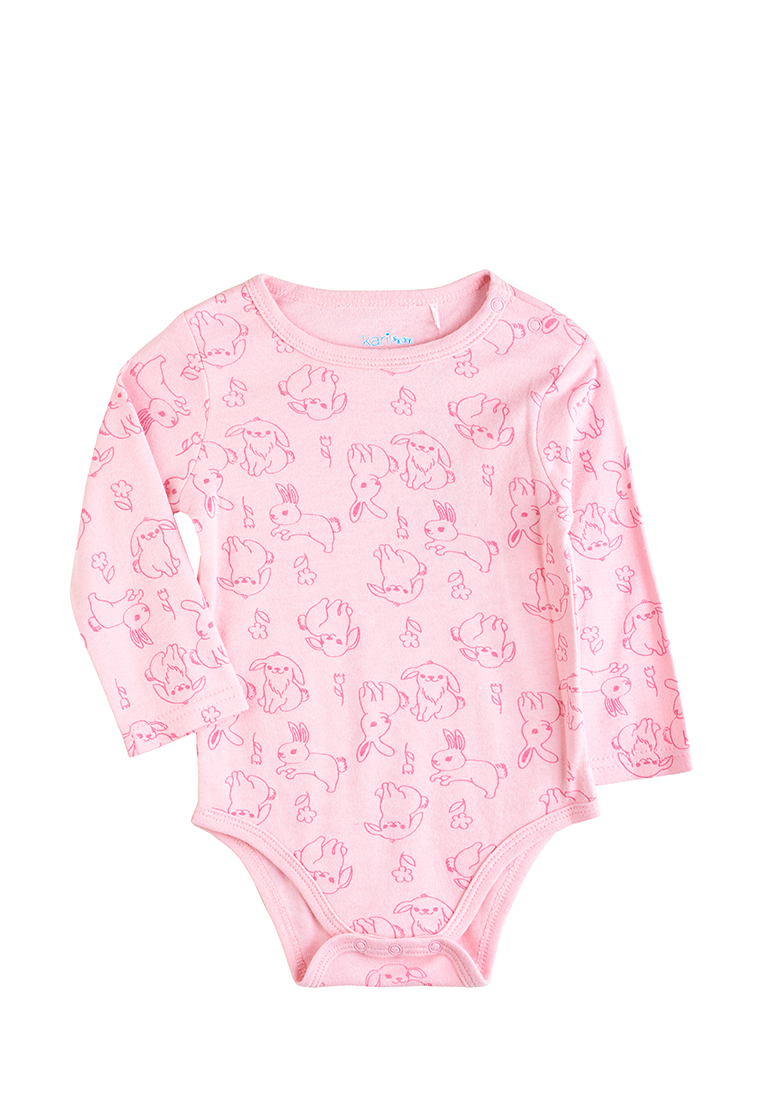 

Боди детское Kari baby AW21B11304005 белый/розовый р.74, AW21B11304005