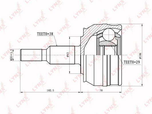 

Шрус LYNXauto CO-8006
