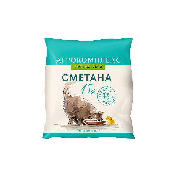 

Сметана Агрокомплекс 15% 450 г