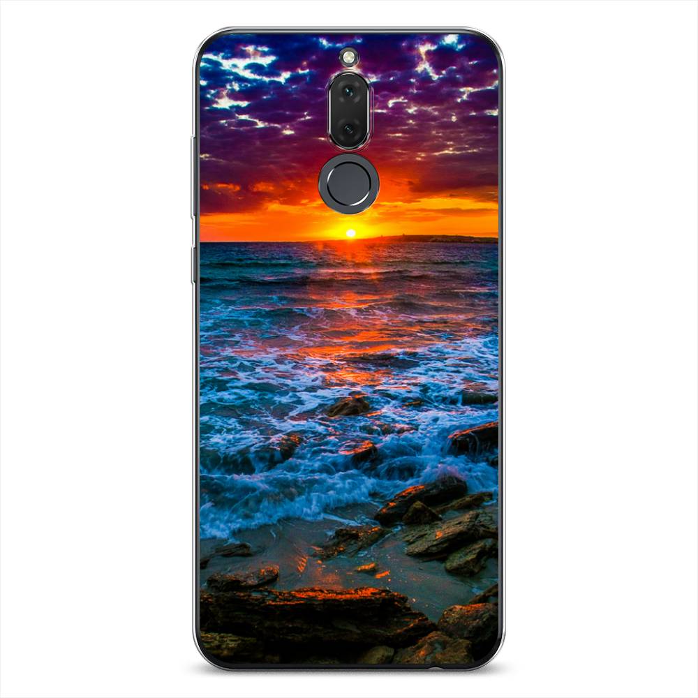 

Чехол на Huawei Nova 2i "Закат 1", Оранжевый;синий, 6120550-2