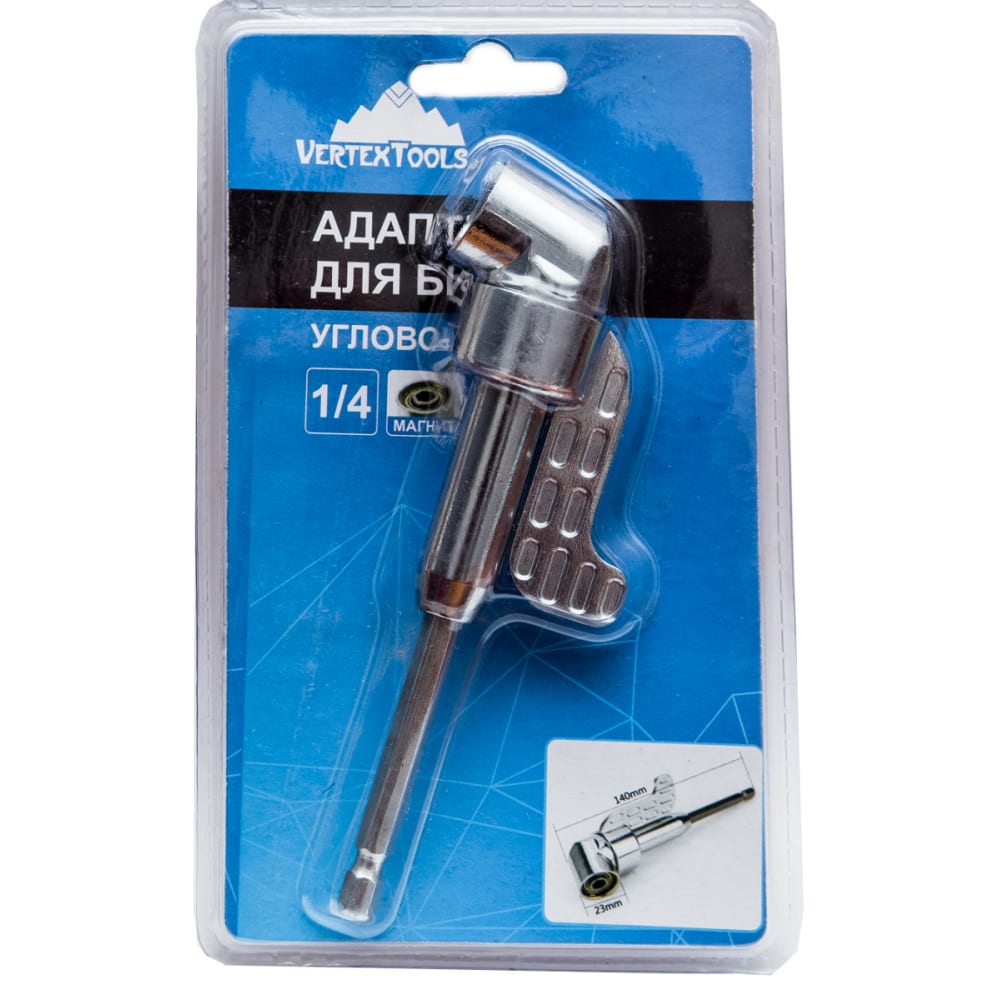 

Редуктор для бит угловой (1/4"; 140 мм) Vertextools РД-1/4-140