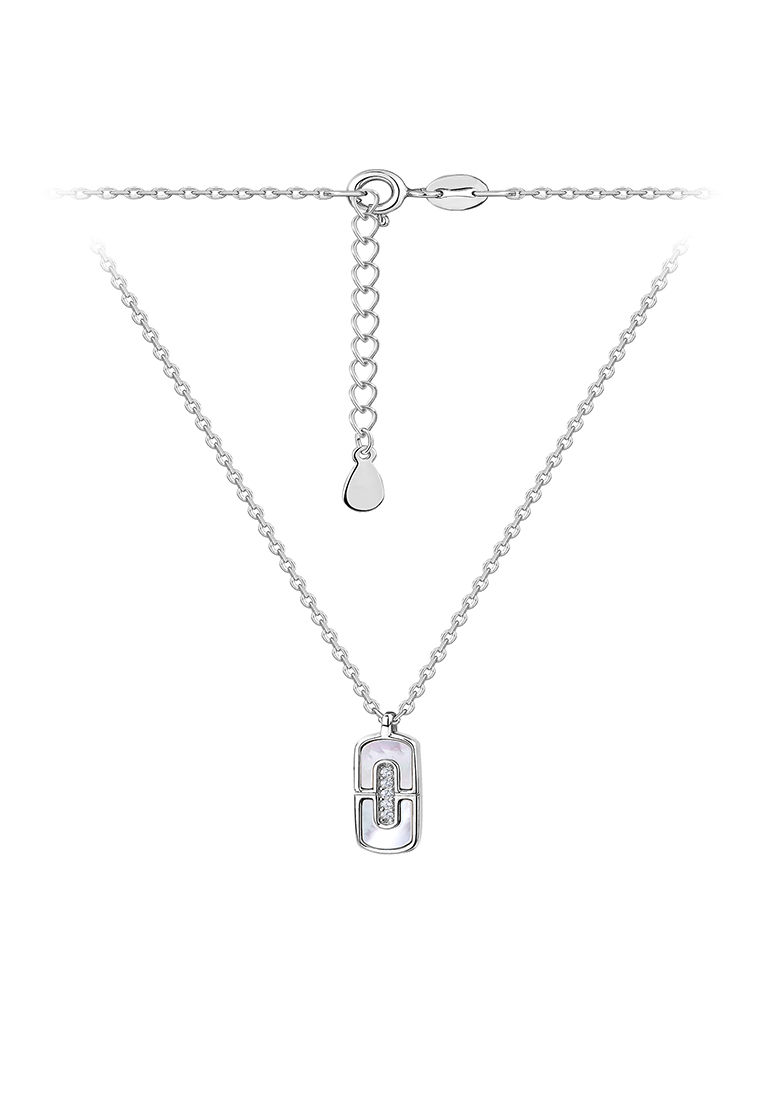 

Колье из серебра 45 см Kari Jewelry ПР-841, фианит\перламутр, ПР-841