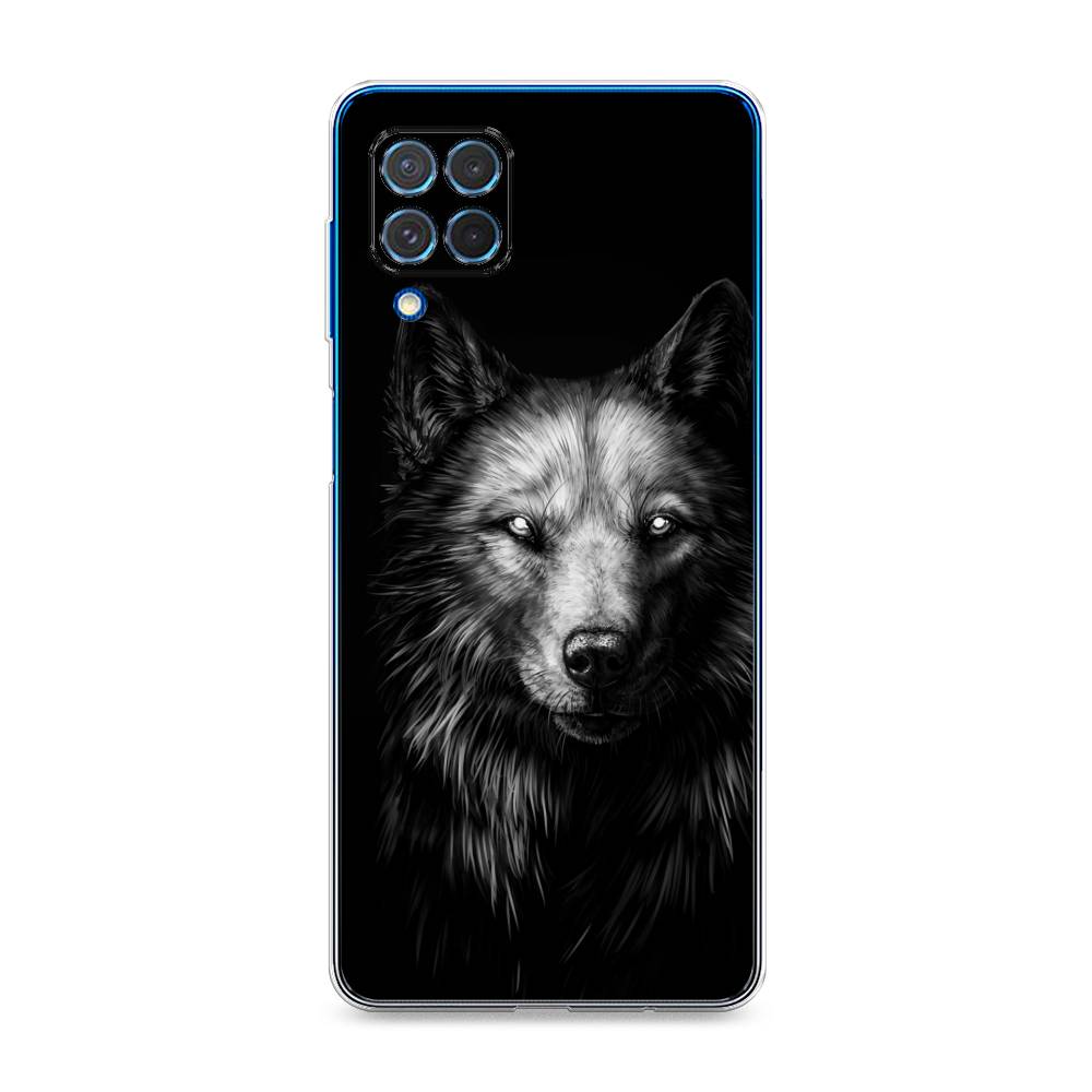 фото Чехол awog "волк черно белый" для samsung galaxy m62