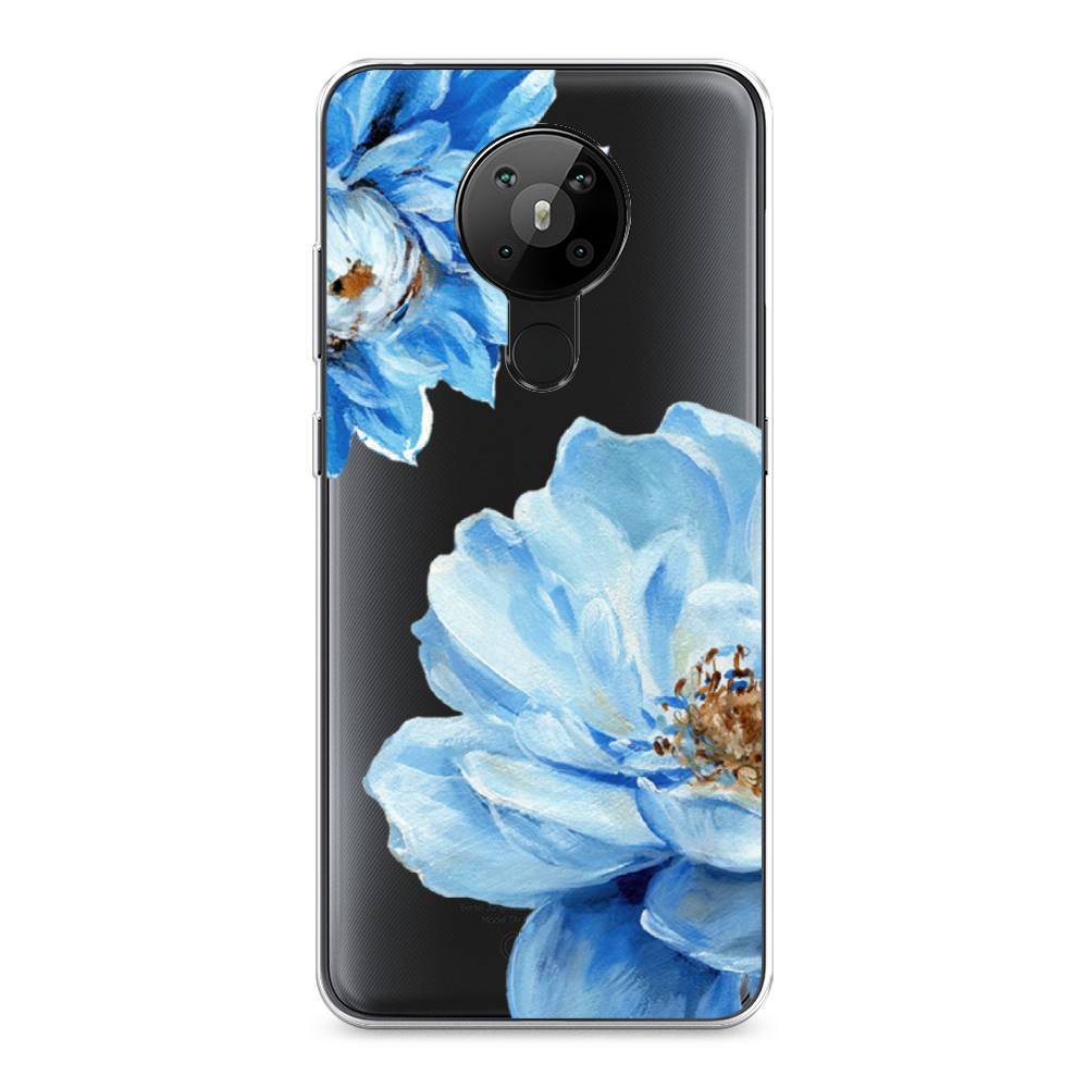 

Чехол Awog на Nokia 5.3 / Нокиа 5.3 "Голубые клематисы", Голубой, 123450-8
