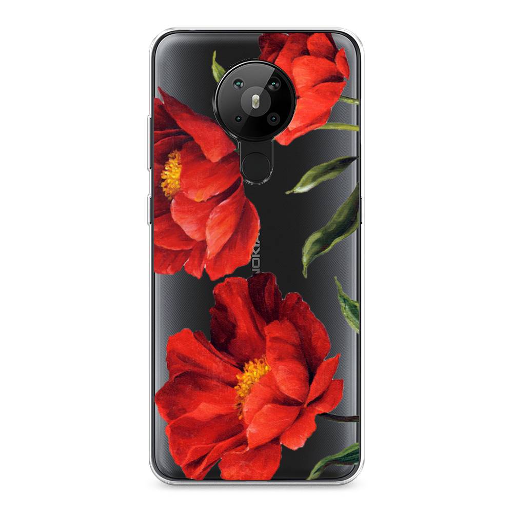 

Чехол Awog на Nokia 5.3 / Нокиа 5.3 "Красные маки", Красный, 123450-8