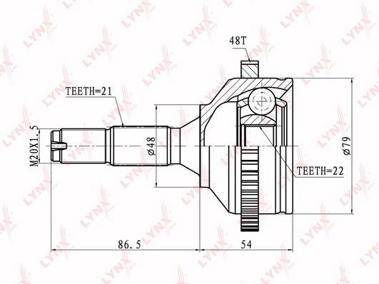 

Шрус LYNXauto CO-6114A