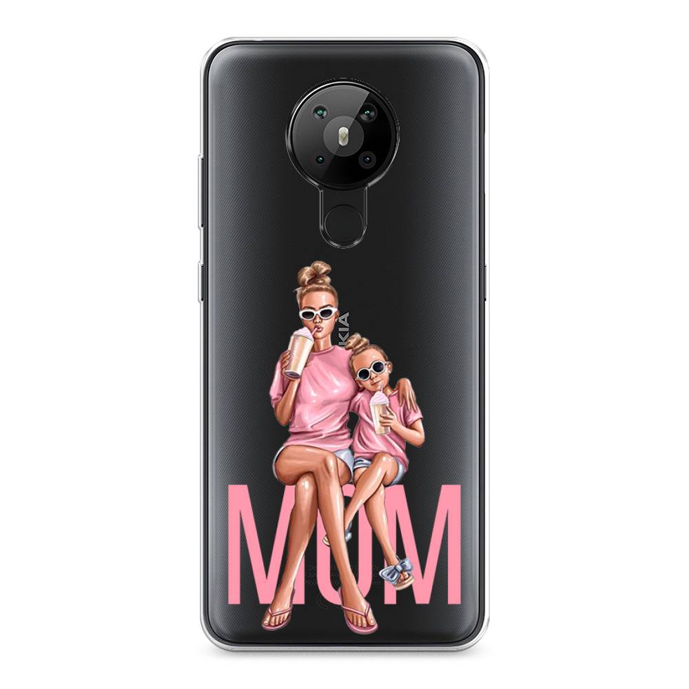 

Чехол Awog на Nokia 5.3 / Нокиа 5.3 "Lovely mom", Синий;бежевый;розовый, 123450-7
