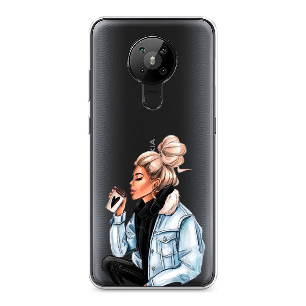 

Чехол Awog на Nokia 5.3 / Нокиа 5.3 "Cute girl", Коричневый;бежевый, 123450-7