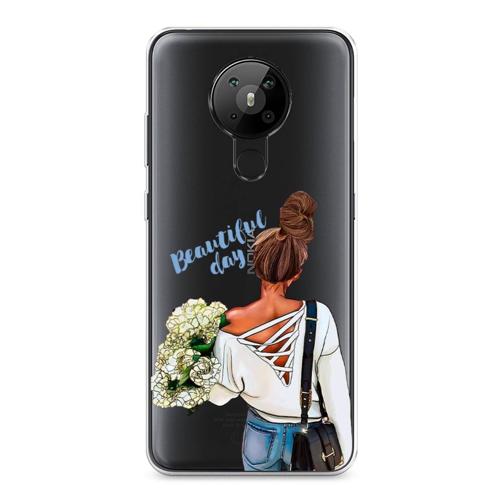 

Чехол Awog на Nokia 5.3 / Нокиа 5.3 "Beautiful day vector", Коричневый;белый;зеленый, 123450-6