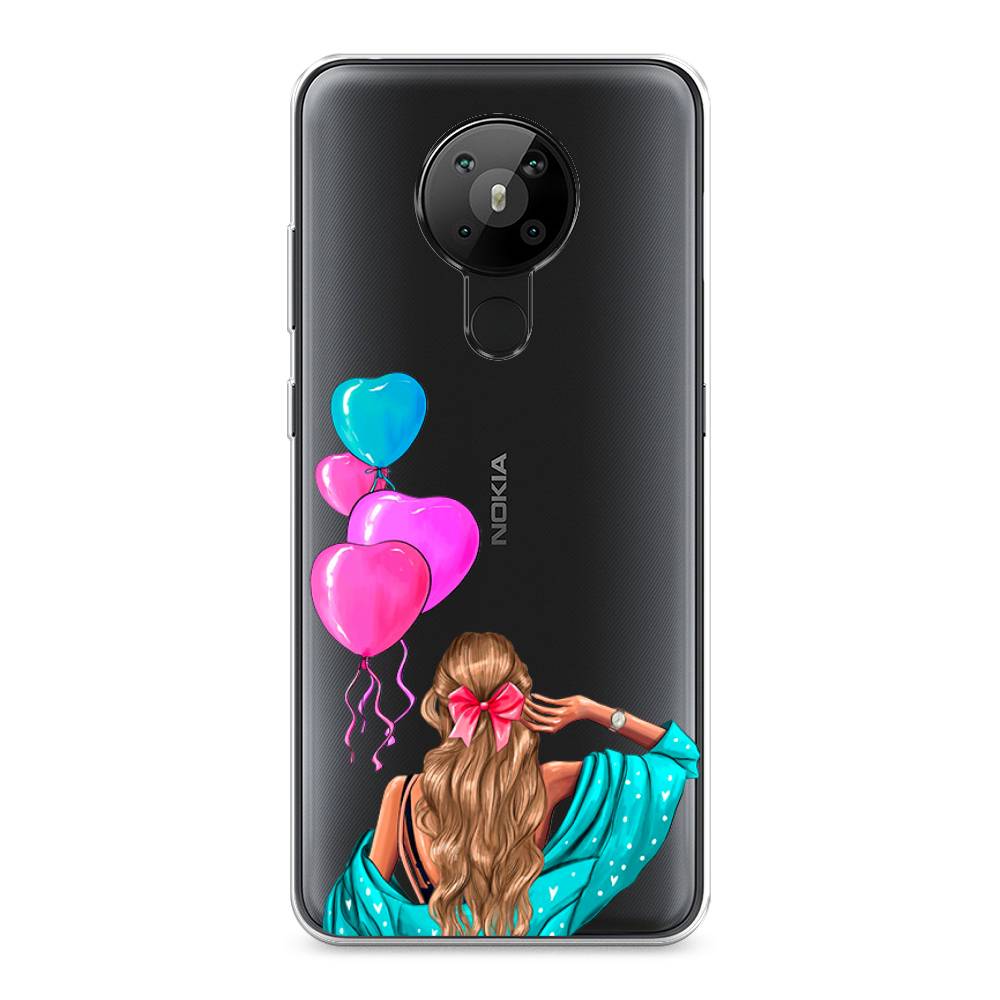 

Чехол Awog на Nokia 5.3 / Нокиа 5.3 "День Рождения", Голубой;розовый;бежевый, 123450-7