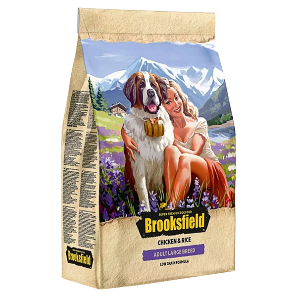 фото Сухой корм для собак brooksfield adult large breed с курицей и рисом 2шт по 12кг