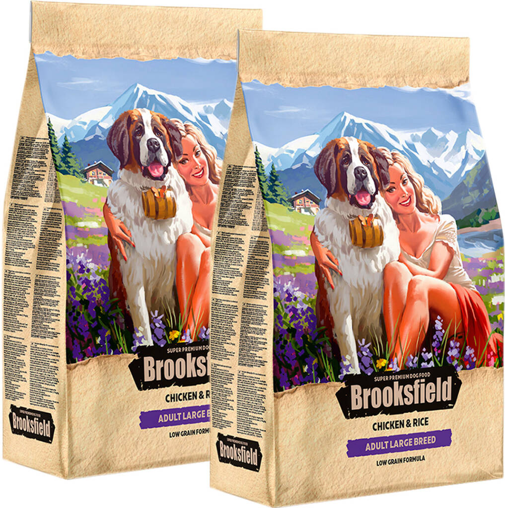 

Сухой корм для собак BROOKSFIELD ADULT LARGE BREED с курицей и рисом 2шт по 12кг