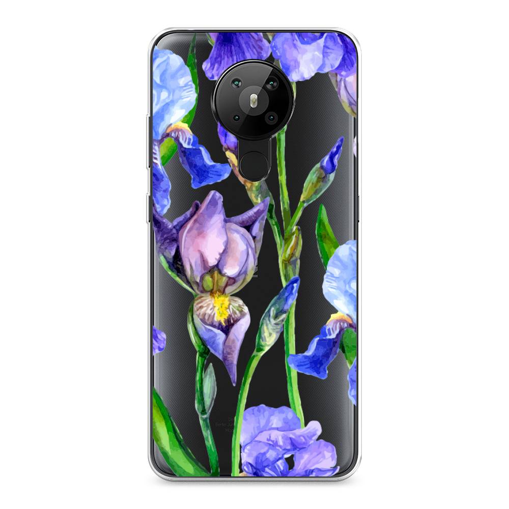 фото Чехол awog "синие ирисы" для nokia 5.3