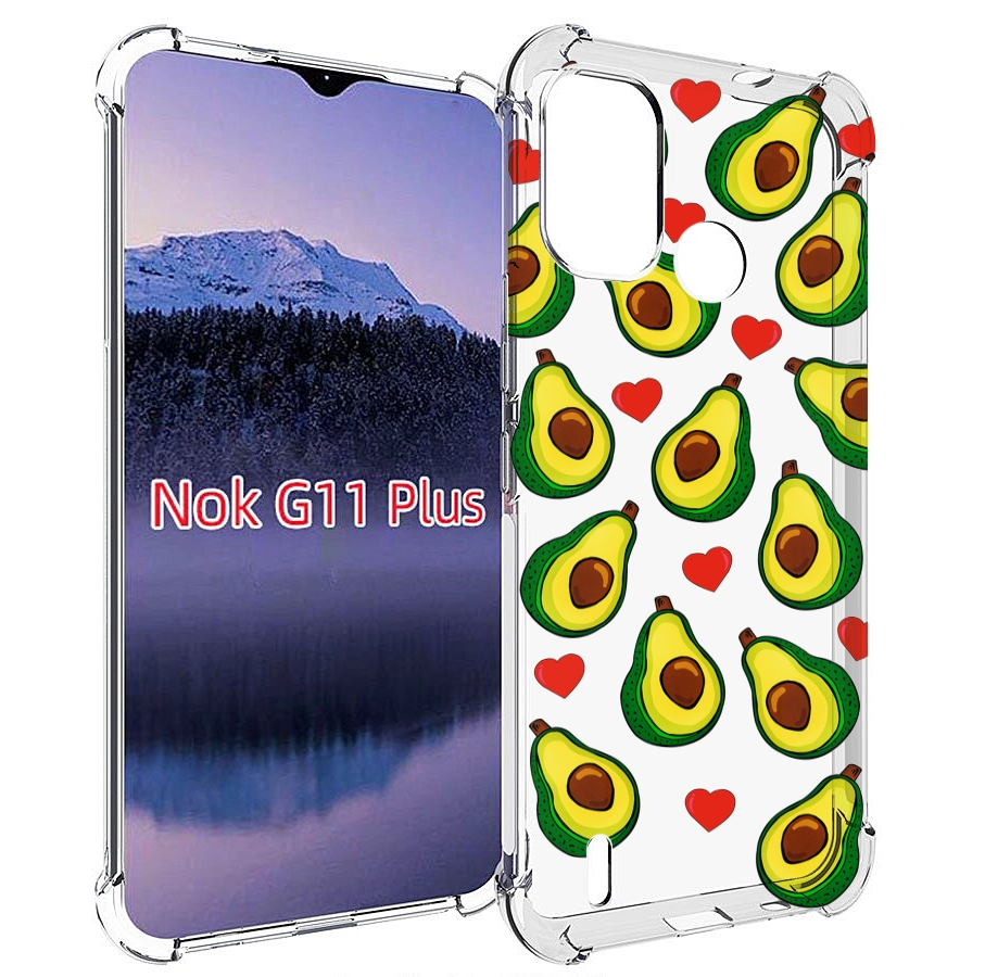 

Чехол MyPads миленькие-авокадо для Nokia G11 Plus, Прозрачный, Tocco