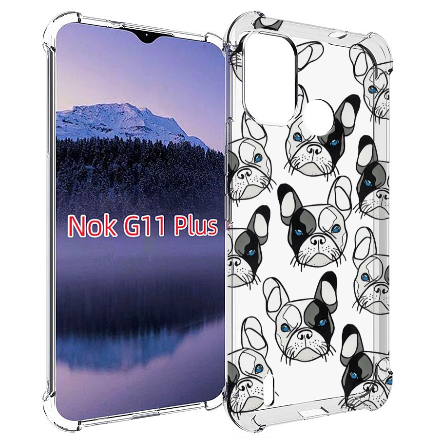 

Чехол MyPads мини-собачки-черно-белый для Nokia G11 Plus, Прозрачный, Tocco