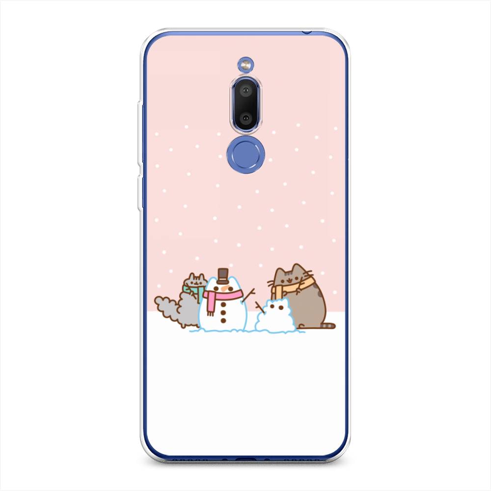 

Чехол на Meizu M6T "Котики в снегу", Розовый;белый;серый, 72850-5