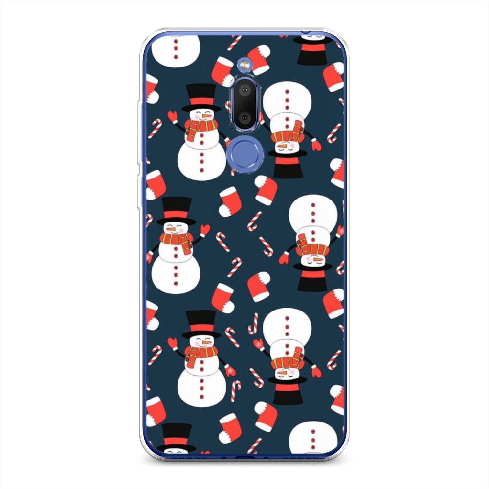 

Чехол на Meizu M6T "Синие снеговики", Синий;белый;красный, 72850-5