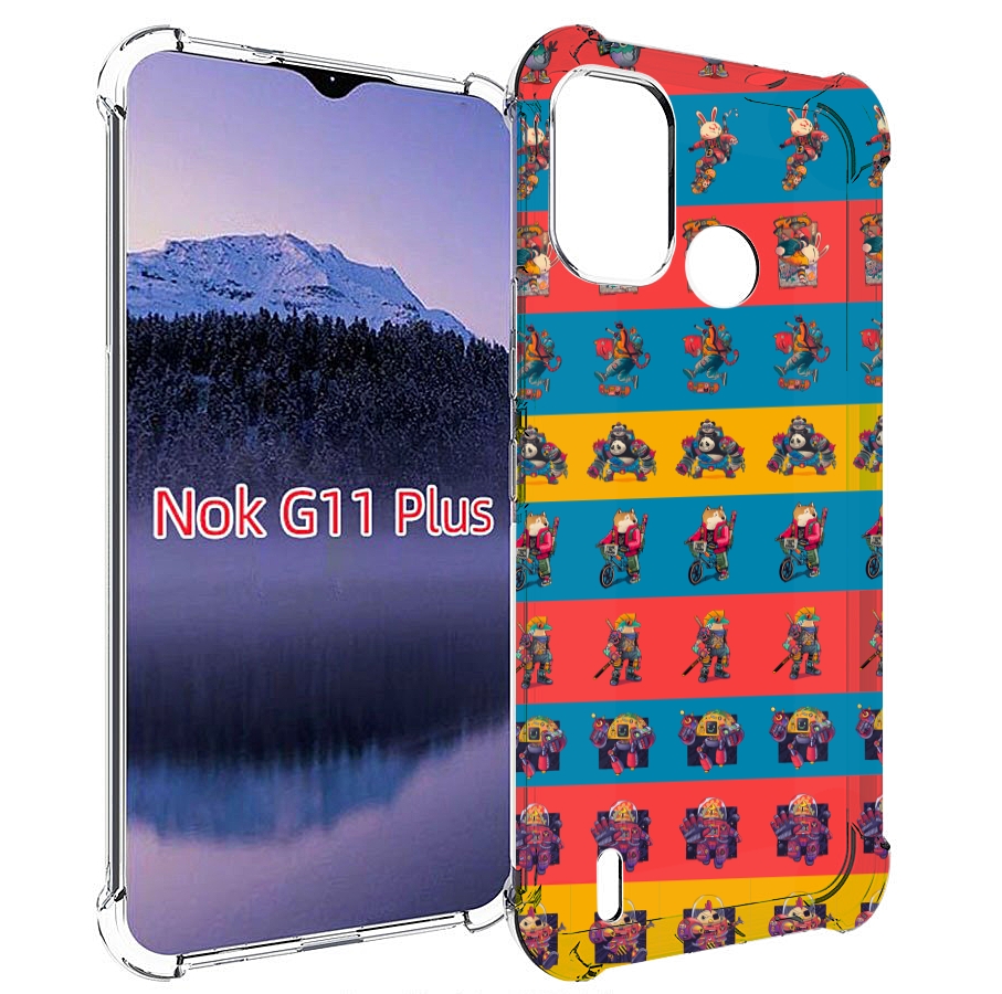 

Чехол MyPads много стикеров для Nokia G11 Plus, Прозрачный, Tocco
