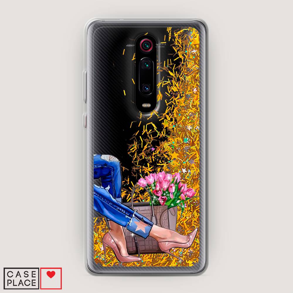 

Жидкий чехол с блестками "Каблучки" на Xiaomi Redmi K20, 35590-1