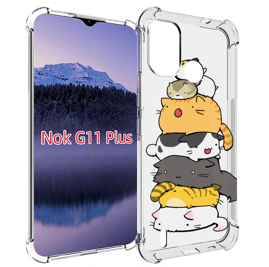 

Чехол MyPads много-маленьких-котиков для Nokia G11 Plus, Прозрачный, Tocco
