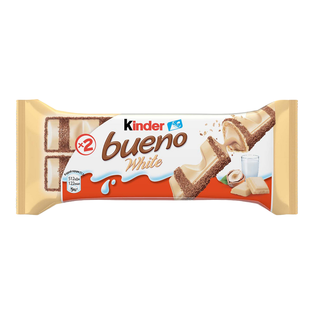 Батончик вафельный Kinder Bueno белый шоколад, 39 г