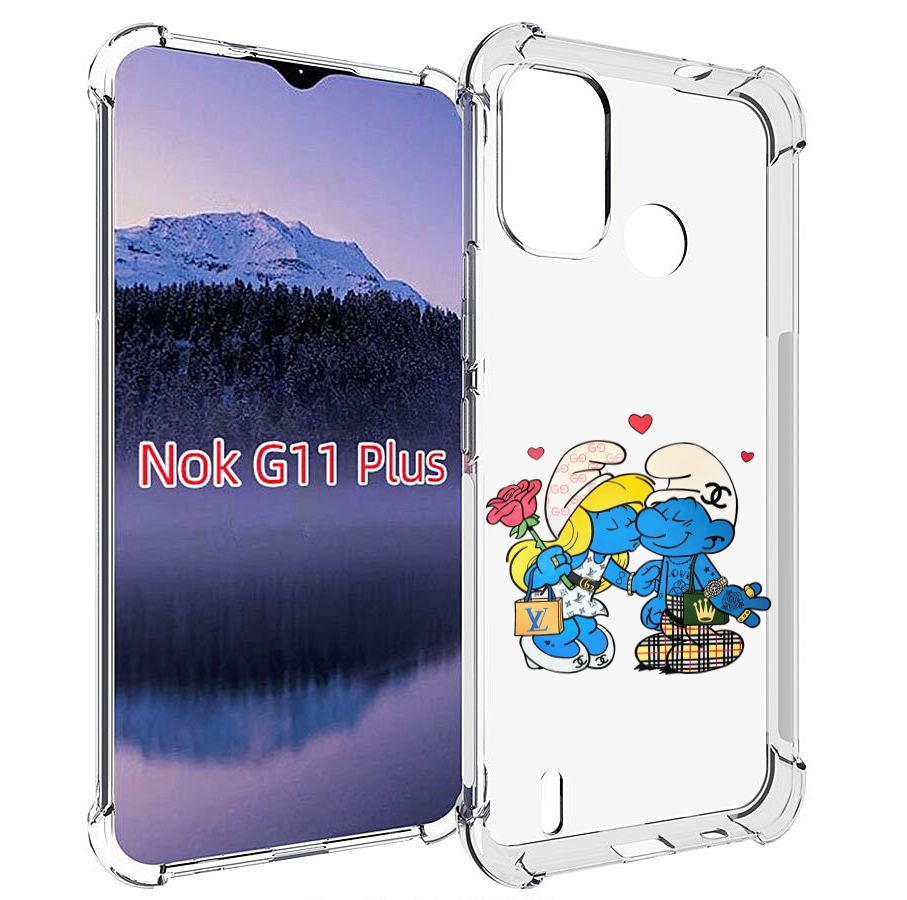 

Чехол MyPads модные-смурфики для Nokia G11 Plus, Прозрачный, Tocco